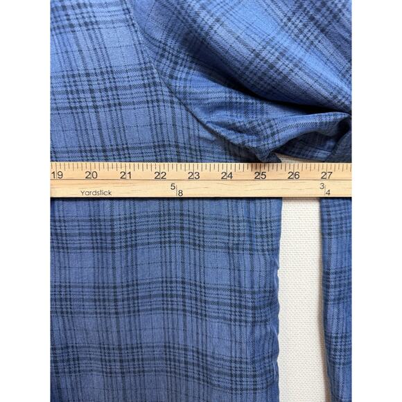 Style & Co. Pintucked Popover Tunic Shirt Women Size 2X Blue Plaid Peasant - Picture 9 of 13